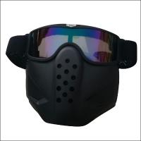 Google Mask otomotif Day Iron 2131 black rainbow / masker motor