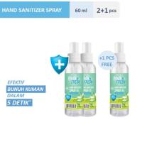 Quick'N Fresh Hand Sanitizer Spray 60 ml Twinpack + 1 Free