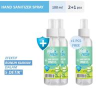 Quick'N Fresh Hand Sanitizer Spray 100 ml Twinpack + 1 Free