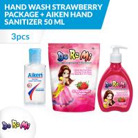 Doremi Hand Wash Strawberry Package + Aiken Hand Sanitizer 50 Ml