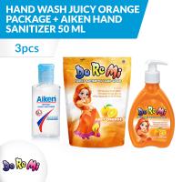 Doremi Hand Wash Juicy Orang Package + Aiken Hand Sanitizer 50 Ml