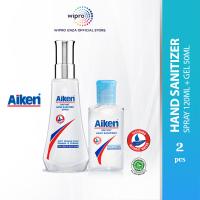 Aiken Instant Hand Sanitizer Spray 120 Ml + Gel Hand Sanitizer 50 Ml