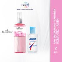 Enchanteur Eau De Cologne Romantic 120 Ml + Aiken Hand Sanitizer 50 Ml