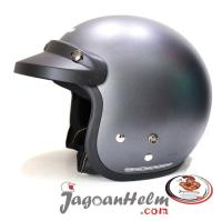 CARGLOSS Helm CF RETRO | ANCHORE GREY DOFF | Half Face CARGLOS ARMY