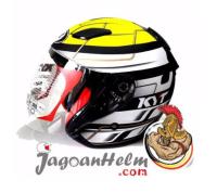 KYT HELM DJ MARU #13 | BLACK YELLOW DOFF GOLD | ORIGINAL HELMET
