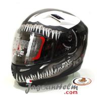HELM HELM K2 RIDER VENOM | BLACK DOFF WHITE | KYT FULL FACE HELMET | DOUBLE VISOR | SNI