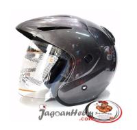 HELM INK CX22 GLOSSY | GUN METAL | INK CX-22 ORIGINAL HALF FACE HELMET | SINGLE VISOR CLEAR | SNI