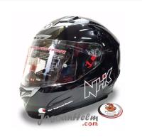 HELM NHK RX9 BLACK GLOSSY DOUBLE VISOR FULL FACE HELMET ORIGINAL NHK SNI