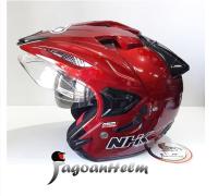 HELM NHK PREDATOR CRYPTON | ROYAL RED | DOUBLE VISOR | ORIGINAL PRODUCT NHK | SNI