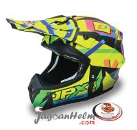 JPX HELM CROSS FOX 1 X4 SUNMONTH | FLUOYELLOW DOFF | FOX1 TRAIL