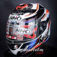 NHK HELM GP1000 PLASMA | WHITE ORANGE | GP 1000 DOUBLE VISOR (M)