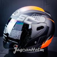 MAZ HELM SONIC SC | GUNMETAL ORANGE DOFF | SINGLE VISORMAZ HELM SONIC SC
