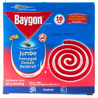 Baygon Jumbo Pencegah Demam Berdarah Bakar Fresh Scent 5pcs