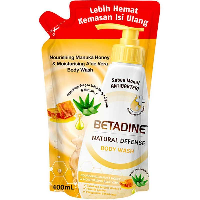 BETADINE Natural Defense Body Wash Manuka Honey & Aloe Vera Refill 400ml