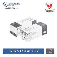 BasicMeds Non-Surgical Mask Earloop 40 Pcs - Masker Medis 3 Ply 3ply
