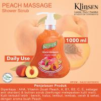 Klinsen Shower Scrub Peach Massage 1000ml - Sabun Mandi Cair
