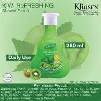 Klinsen Shower Scrub Kiwi Refreshing 280ml - Sabun Mandi Cair