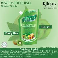Klinsen Shower Scrub Kiwi Refreshing 500ml - Sabun Mandi Cair