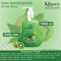 Klinsen Shower Scrub Kiwi Refreshing 1000ml - Sabun Mandi Cair