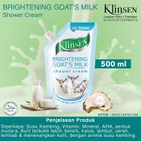 KLINSEN SHOWER CREAM - BRIGHTENING GOAT'S MILK 500ml- Sabun Mandi Cair
