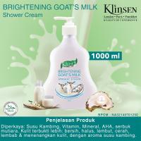 Klinsen Shower Cream Brightening Goats Milk 1000ml - Sabun Mandi Cair
