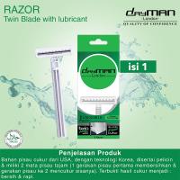 DayMan Razor Twin Blade (With Lubricant/Pelicin) isi 1 pcs