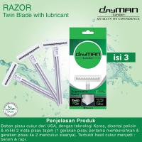 DayMan Razor Twin Blade (With Lubricant/Pelicin) isi 3 pcs