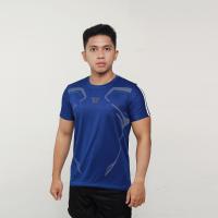 BAJU OLAHRAGA 1 SET -SPORTS T SHIRT & SHORTS- BLUE - Size L