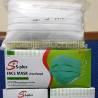 MASKER MEDIS HIJAB 3PLY 50PCS - S PLUS HEADLOOP FACE MASK 3PLY