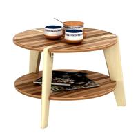 FUNIKA Avela HR COFFEE TABLE Coklat Muda - Gratis Kirim JABODETABEK