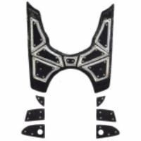 RajaMotor Aksesoris Motor Bordes Plat Honda Yamaha Mio 2012- Hitam/Chrome