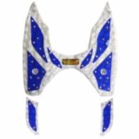 RajaMotor Aksesoris Motor Bordes Plat Yamaha Xeon 2012- Biru/Chrome
