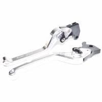 NUI Aksesoris Motor Handel Lever CNC Adjustable Honda Yamaha R15- Byson - Silver
