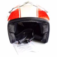 Snail Helm Half Face 606 Motocross Motif Up - Merah XL