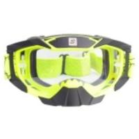 Snail Kaca Mata Gogle MX36 Kaca Bening - Hitam List Kuning Neon