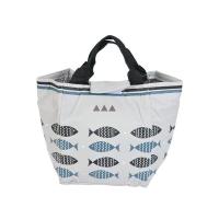 Fish Lunch Bag / Cooler Bag Motif Ikan - Abu Muda