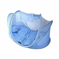 RADYSA Kelambu Bayi Musik dengan KASUR+BANTAL Biru