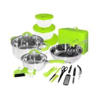 Oxone Travel Cookware Set OX-992 - Green (23pcs)DM