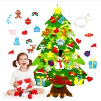 3FT Kids DIY Felt Christmas Tree with Ornaments Xmas Gift Wall Hanging Decor(SP)