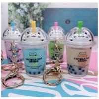 BOBA KEYCHAIN / GANTUNGAN KUNCI MILK TEA PEARL / GANTUNGAN LUCU / UNIK / KEYHOLDER(SP)