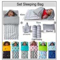 SET SLEEPING BAG LENGKAP MULTIFUNGSI Selimut Bayi bc akachan guling bedset(SP)