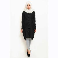 Jfashion Tunik Kemeja tangan Panjang Kancing full - Amanda(SP)
