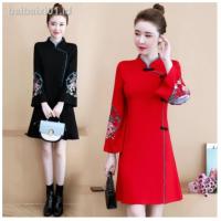 Big yards improved qipao dress young Chinese wind qiu dong with long noble temperament show(SP)