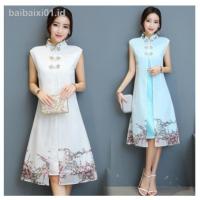 edition fair maiden temperament of long improved qipao dress show thin a di(SP)