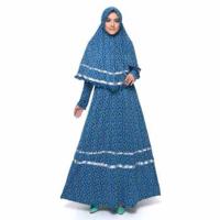 Gamis Hijab Syar'i corak bunga variasi seleting tangan Panjang - Jfash(JM)
