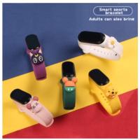 ELECTRONIC Jam Tangan Elektronik Led Motif Kartun Mickey Pikachu Bahan Silikon Untuk Anak(SP)