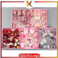 SK-C19 Ikat Rambut Karet Pita Anak 18 in 1 Jepit Rambut Anak | Aksesoris Rambut Hair Clip Import(SP)