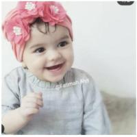 TURBAN FLOWER FRILL / Turban Bayi MURAH / Turban Bunga (SP)