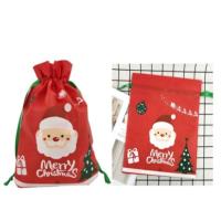(Cei) Christmas Santa Claus Drawstring Christmas Gift Candy Bag Xmas Holder Bag(SP)