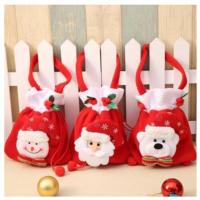 Tas Permen Bentuk Kaos Kaki Motif Hari Natal Untuk Dekorasi Pesta Brzone(SP)